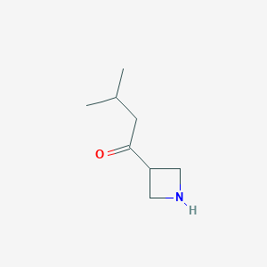 molecular formula C8H15NO B13166034 1-(Azetidin-3-YL)-3-methylbutan-1-one 