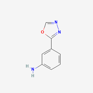 molecular formula C8H7N3O B1316605 3-(1,3,4-Oxadiazol-2-yl)aniline CAS No. 5378-35-8