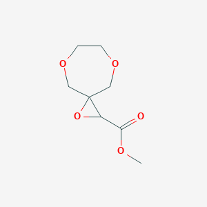 molecular formula C8H12O5 B13166065 Methyl 1,5,8-trioxaspiro[2.6]nonane-2-carboxylate 