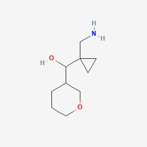 molecular formula C10H19NO2 B13166072 [1-(Aminomethyl)cyclopropyl](oxan-3-yl)methanol 