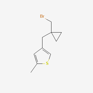 4-{[1-(Bromomethyl)cyclopropyl]methyl}-2-methylthiophene