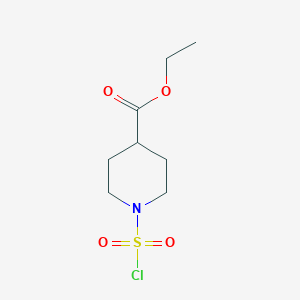 molecular formula C8H14ClNO4S B1316610 1-(氯磺酰基)哌啶-4-甲酸乙酯 CAS No. 765962-67-2