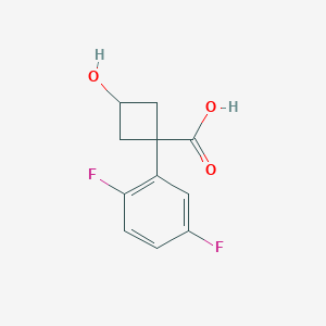 1-(2,5-Difluorophenyl)-3-hydroxycyclobutane-1-carboxylic acid