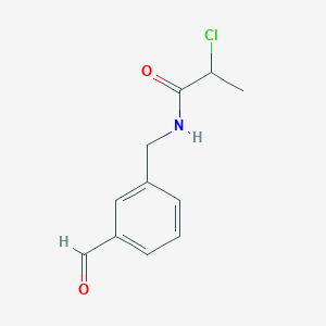 molecular formula C11H12ClNO2 B13166118 2-Chloro-N-[(3-formylphenyl)methyl]propanamide 