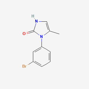 molecular formula C10H9BrN2O B13166121 1-(3-Bromophenyl)-5-methyl-2,3-dihydro-1H-imidazol-2-one 