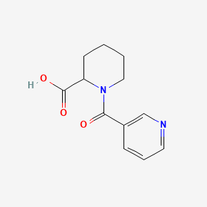 molecular formula C12H14N2O3 B1316613 1-(Pyridine-3-carbonyl)piperidine-2-carboxylic acid CAS No. 67691-59-2