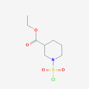 molecular formula C8H14ClNO4S B1316614 Ethyl 1-(chlorosulfonyl)piperidine-3-carboxylate CAS No. 765962-70-7