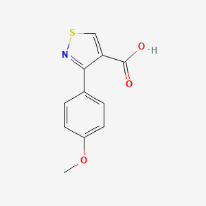 molecular formula C11H9NO3S B13166145 3-(4-Methoxyphenyl)isothiazole-4-carboxylic acid 