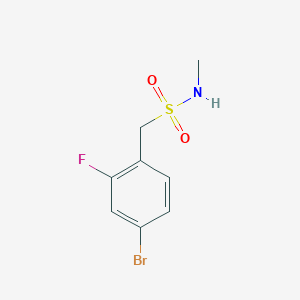 molecular formula C8H9BrFNO2S B13166163 1-(4-bromo-2-fluorophenyl)-N-methylmethanesulfonamide 