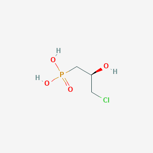 molecular formula C3H8ClO4P B13166179 (2R)-3-chloro-2-hydroxypropylphosphonic acid 