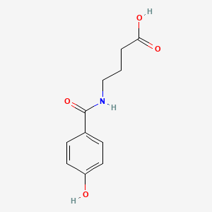 molecular formula C11H13NO4 B13166184 4-[(4-Hydroxybenzoyl)amino]butanoic acid 