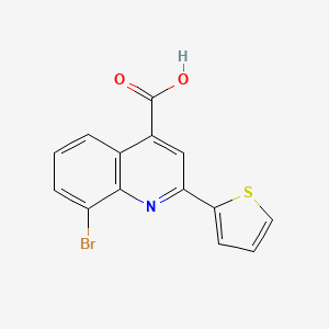 molecular formula C14H8BrNO2S B13166201 8-Bromo-2-thien-2-ylquinoline-4-carboxylic acid 