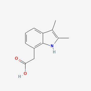 molecular formula C12H13NO2 B13166216 2-(2,3-Dimethyl-1H-indol-7-yl)acetic acid 