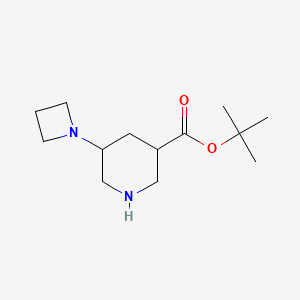 molecular formula C13H24N2O2 B13166234 tert-Butyl 5-(azetidin-1-yl)piperidine-3-carboxylate 