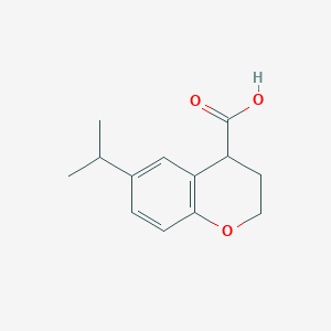 6-(Propan-2-yl)-3,4-dihydro-2H-1-benzopyran-4-carboxylic acid