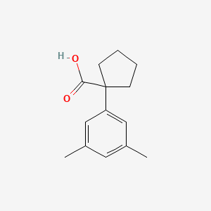 molecular formula C14H18O2 B1316624 1-(3,5-二甲基苯基)环戊烷甲酸 CAS No. 919017-14-4