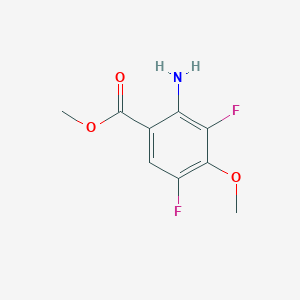 molecular formula C9H9F2NO3 B13166243 Methyl 2-amino-3,5-difluoro-4-methoxybenzoate 