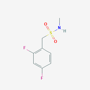 molecular formula C8H9F2NO2S B13166257 1-(2,4-difluorophenyl)-N-methylmethanesulfonamide 