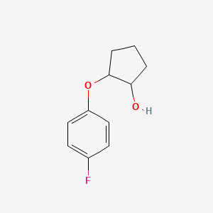 molecular formula C11H13FO2 B13166270 2-(4-Fluorophenoxy)cyclopentan-1-ol 