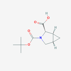 molecular formula C11H17NO4 B1316629 (1S,2S,5R)-3-(tert-butoxycarbonyl)-3-azabicyclo[3.1.0]hexane-2-carboxylic acid CAS No. 72448-25-0