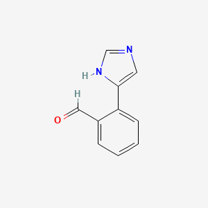 molecular formula C10H8N2O B13166303 2-(1H-Imidazol-4-YL)benzaldehyde 