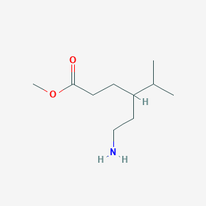 molecular formula C10H21NO2 B13166326 Methyl 6-amino-4-(propan-2-yl)hexanoate 