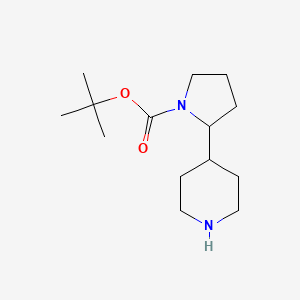 molecular formula C14H26N2O2 B1316633 tert-Butyl 2-(piperidin-4-yl)pyrrolidine-1-carboxylate CAS No. 929974-12-9
