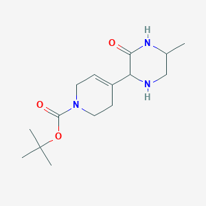 molecular formula C15H25N3O3 B13166355 tert-Butyl 4-(5-methyl-3-oxopiperazin-2-yl)-1,2,3,6-tetrahydropyridine-1-carboxylate 