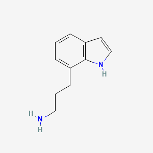 molecular formula C11H14N2 B13166373 3-(1H-indol-7-yl)propan-1-amine 