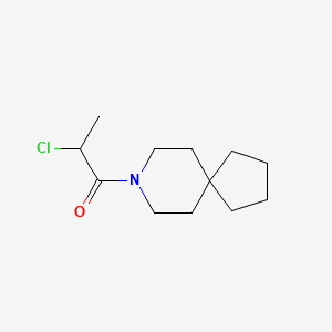 molecular formula C12H20ClNO B13166376 1-(8-Azaspiro[4.5]decan-8-yl)-2-chloropropan-1-one 