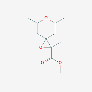 molecular formula C11H18O4 B13166386 Methyl 2,5,7-trimethyl-1,6-dioxaspiro[2.5]octane-2-carboxylate 