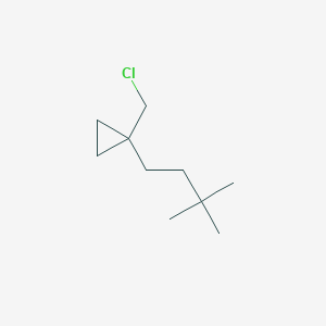 molecular formula C10H19Cl B13166391 1-(Chloromethyl)-1-(3,3-dimethylbutyl)cyclopropane 