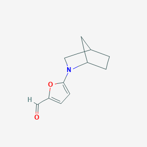 molecular formula C11H13NO2 B13166401 5-(2-Azabicyclo[2.2.1]heptan-2-YL)furan-2-carbaldehyde 