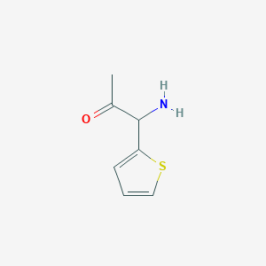 molecular formula C7H9NOS B13166403 1-Amino-1-(2-thienyl)acetone 