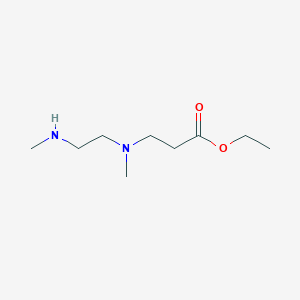 molecular formula C9H20N2O2 B13166433 Ethyl 3-{methyl[2-(methylamino)ethyl]amino}propanoate 