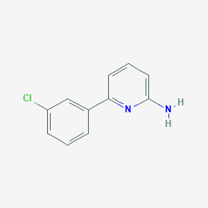 molecular formula C11H9ClN2 B13166435 6-(3-Chlorophenyl)pyridin-2-amine CAS No. 882014-33-7