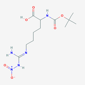 molecular formula C12H23N5O6 B1316646 2-(叔丁氧羰基氨基)-6-(3-硝基胍基)己酸 CAS No. 132718-70-8