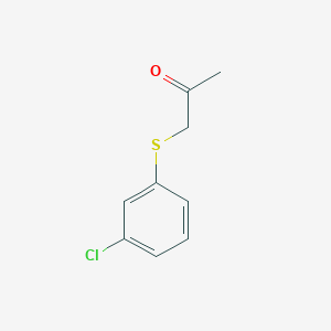 molecular formula C9H9ClOS B13166494 1-[(3-Chlorophenyl)sulfanyl]propan-2-one 