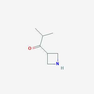 molecular formula C7H13NO B13166501 1-(Azetidin-3-yl)-2-methylpropan-1-one 