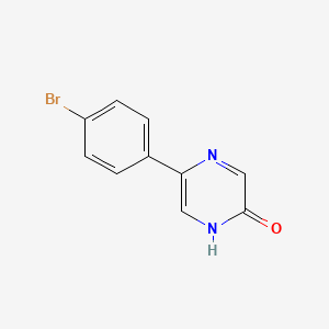 molecular formula C10H7BrN2O B13166514 5-(4-Bromophenyl)-1,2-dihydropyrazin-2-one CAS No. 143526-43-6