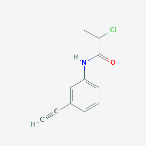 molecular formula C11H10ClNO B13166543 2-chloro-N-(3-ethynylphenyl)propanamide 