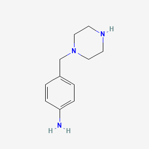 molecular formula C11H17N3 B1316655 4-(哌嗪-1-基甲基)苯胺 CAS No. 26110-08-7