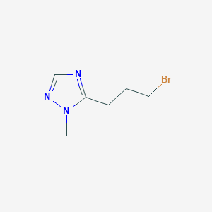 molecular formula C6H10BrN3 B13166553 5-(3-bromopropyl)-1-methyl-1H-1,2,4-triazole 