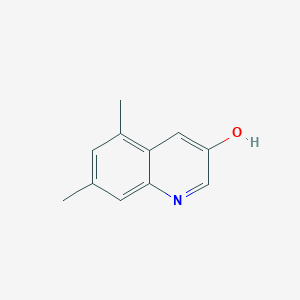 molecular formula C11H11NO B13166556 5,7-Dimethylquinolin-3-ol 