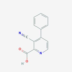 molecular formula C13H8N2O2 B1316656 3-氰基-4-苯基吡啶-2-羧酸 CAS No. 133609-28-6