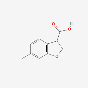 molecular formula C10H10O3 B13166571 6-Methyl-2,3-dihydro-1-benzofuran-3-carboxylic acid 