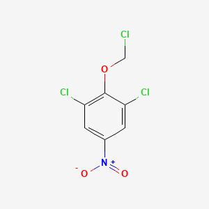 molecular formula C7H4Cl3NO3 B13166604 1,3-Dichloro-2-(chloromethoxy)-5-nitrobenzene 