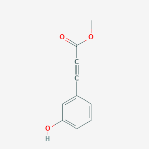 molecular formula C10H8O3 B13166624 Methyl 3-(3-hydroxyphenyl)prop-2-ynoate 