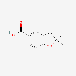 molecular formula C11H12O3 B1316663 2,2-Dimethyl-2,3-dihydrobenzofuran-5-carboxylic acid CAS No. 123656-34-8
