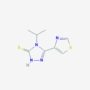 molecular formula C8H10N4S2 B13166645 4-(propan-2-yl)-5-(1,3-thiazol-4-yl)-4H-1,2,4-triazole-3-thiol 